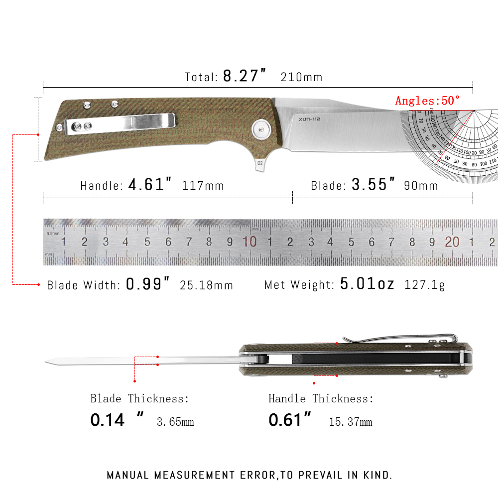Shooziz XUN112 EDC Folding Kni - Edc Carry For Men recension och pris