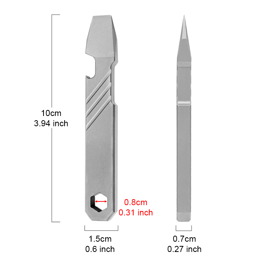 Titanium EDC Pry Bar Tool – 4” - Titanium Pry Bar recension och pris