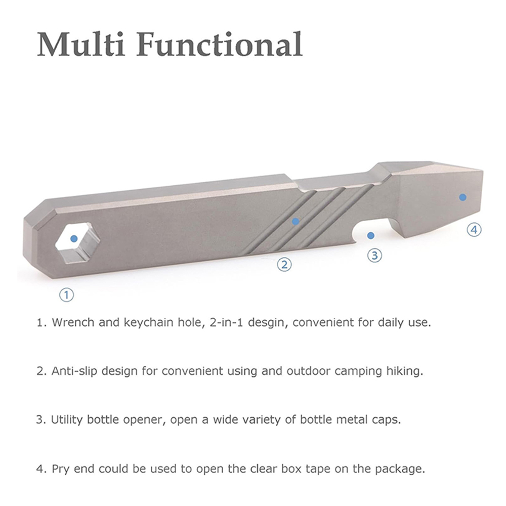 Titanium EDC Pry Bar Tool – 4” - Titanium Pry Bar recension och pris