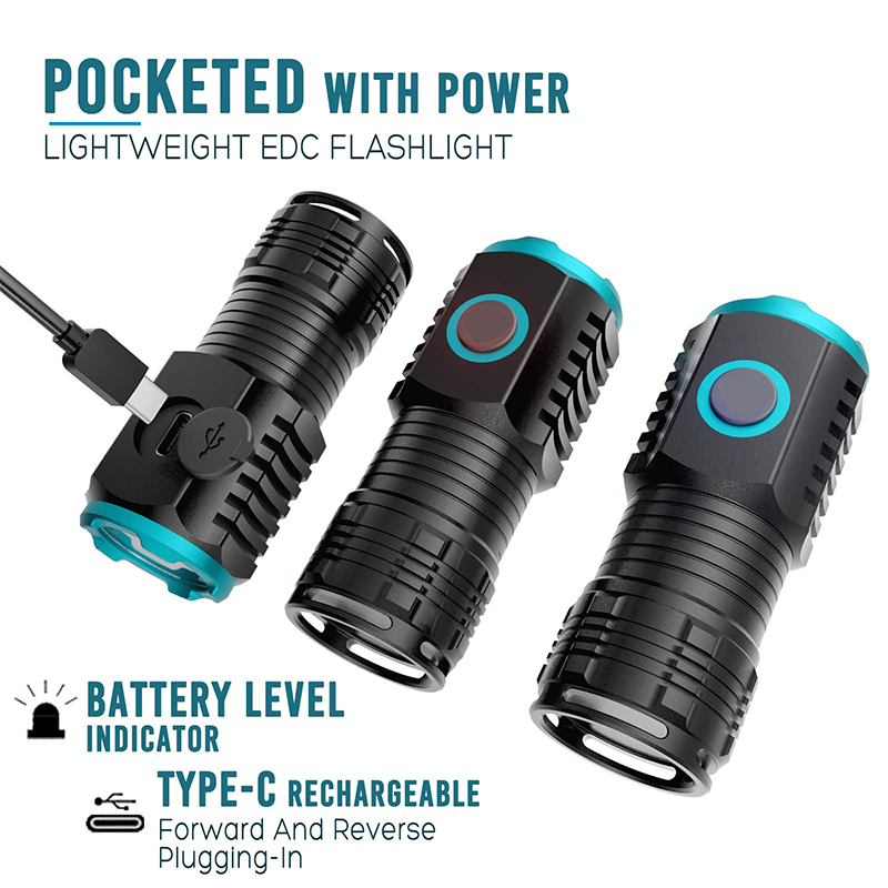 Type-C USB Rechargeable Pocket - Edc (Every Day Carry recension och pris