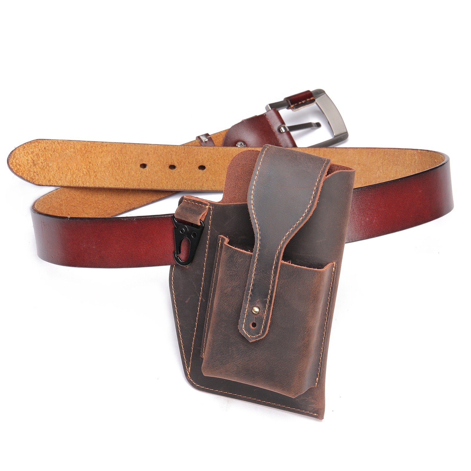 Crazy Horse Leather Phone Hols - Edc Carry For Men recension och pris
