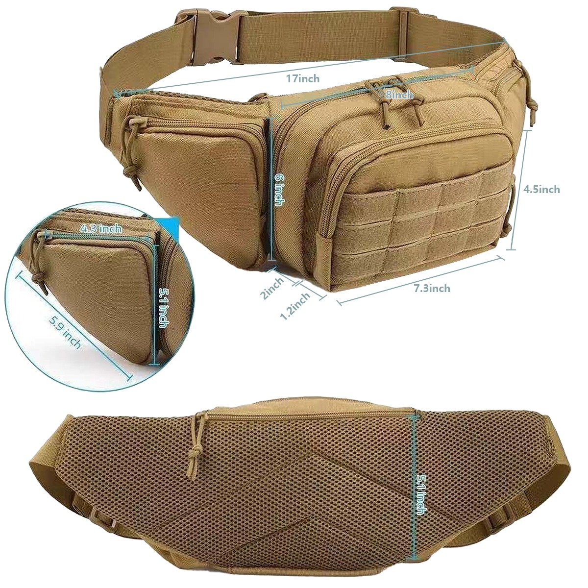 MOLLE Tactical Concealed Carry - Edc Concealed Carry Fanny Pack recension och pris